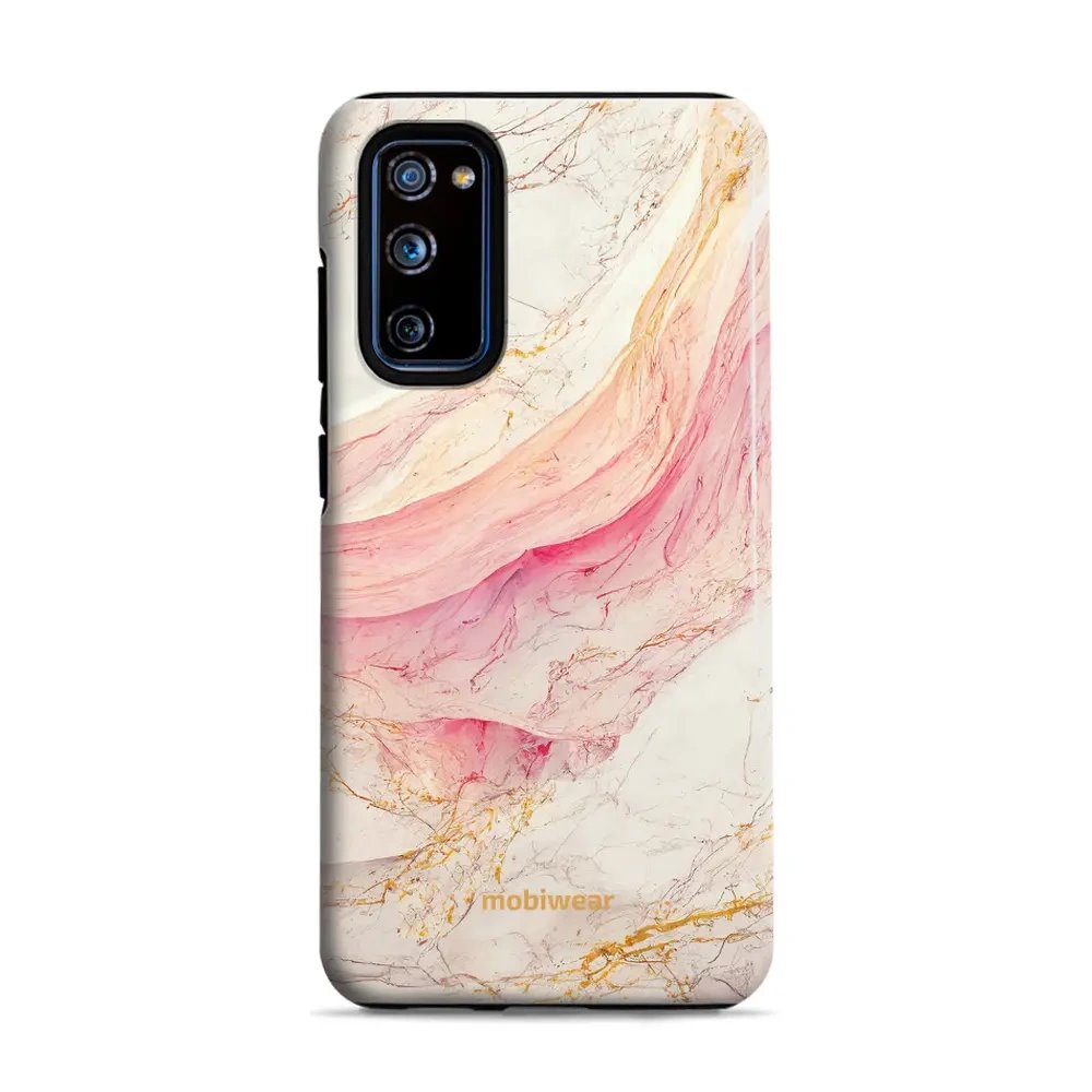 Odolný obal Mobiwear Elite Pro - Samsung Galaxy S20 FE - EP32E Růžový a zlatavý mramor