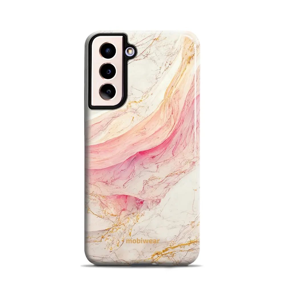 Odolný obal Mobiwear Elite Pro - Samsung Galaxy S21 - EP32E Růžový a zlatavý mramor