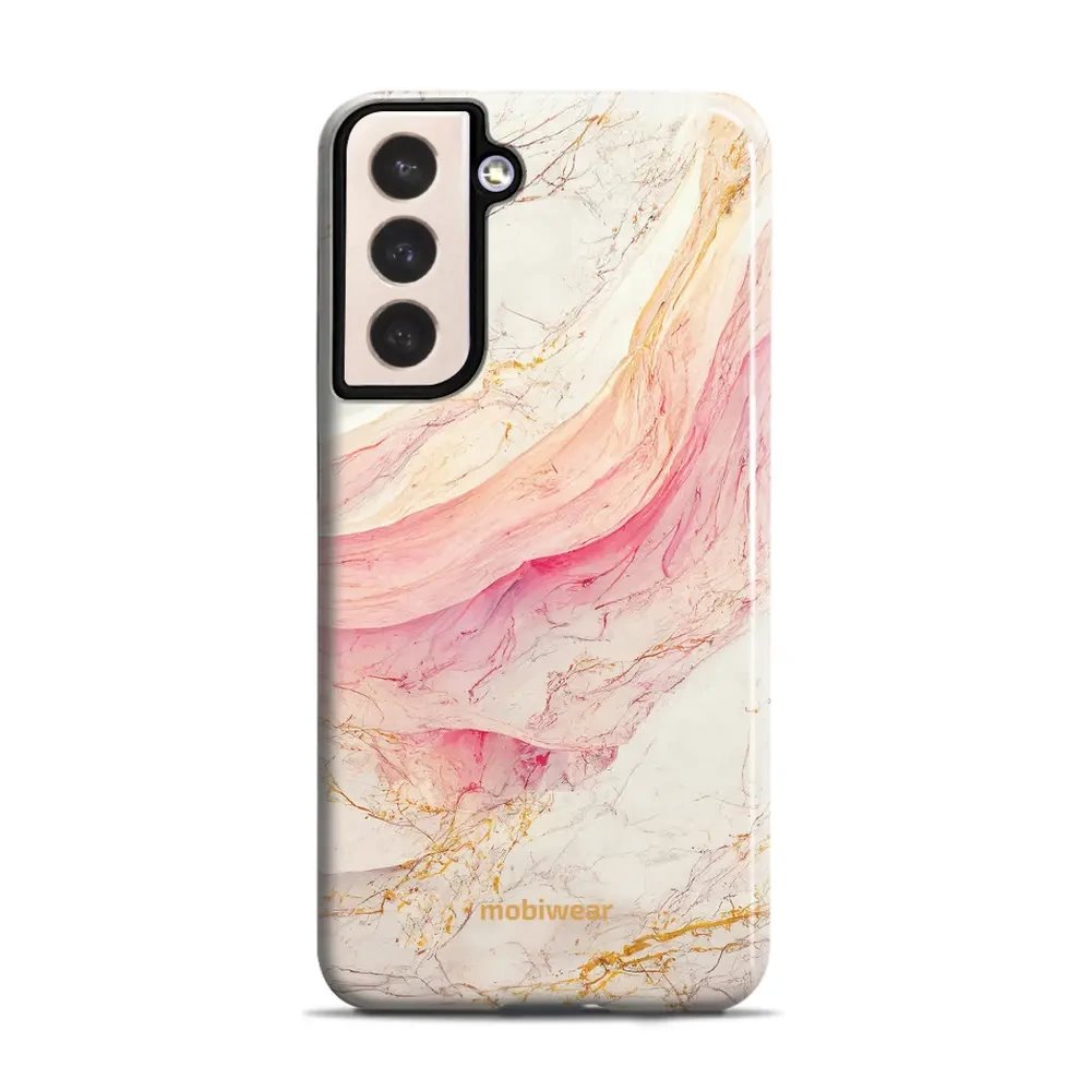 Odolný obal Mobiwear Elite Pro - Samsung Galaxy S21 Plus - EP32E Růžový a zlatavý mramor