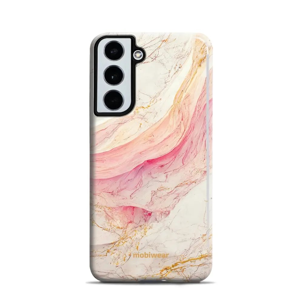Odolný obal Mobiwear Elite Pro - Samsung Galaxy S22 - EP32E Růžový a zlatavý mramor