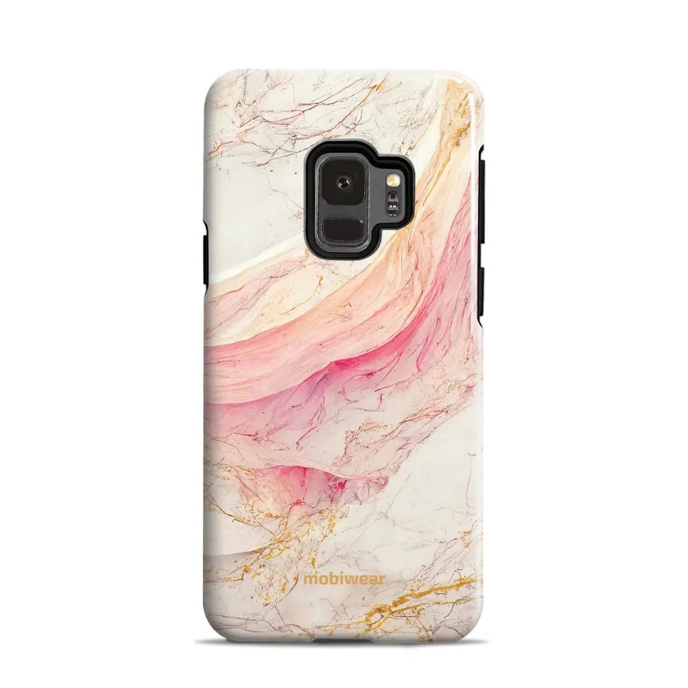 Odolný obal Mobiwear Elite Pro - Samsung Galaxy S9 - EP32E Růžový a zlatavý mramor