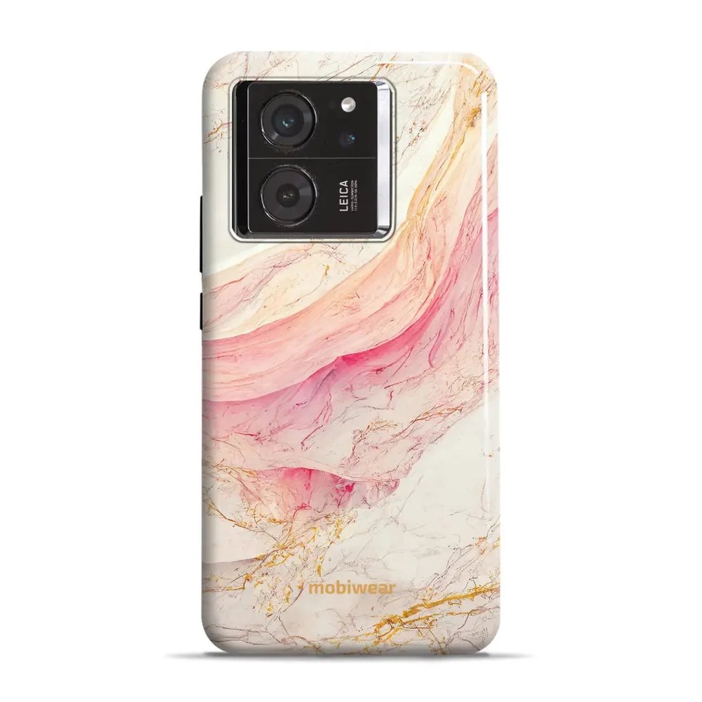 Odolný obal Mobiwear Elite Pro - Xiaomi 13T / 13T Pro - EP32E Růžový a zlatavý mramor
