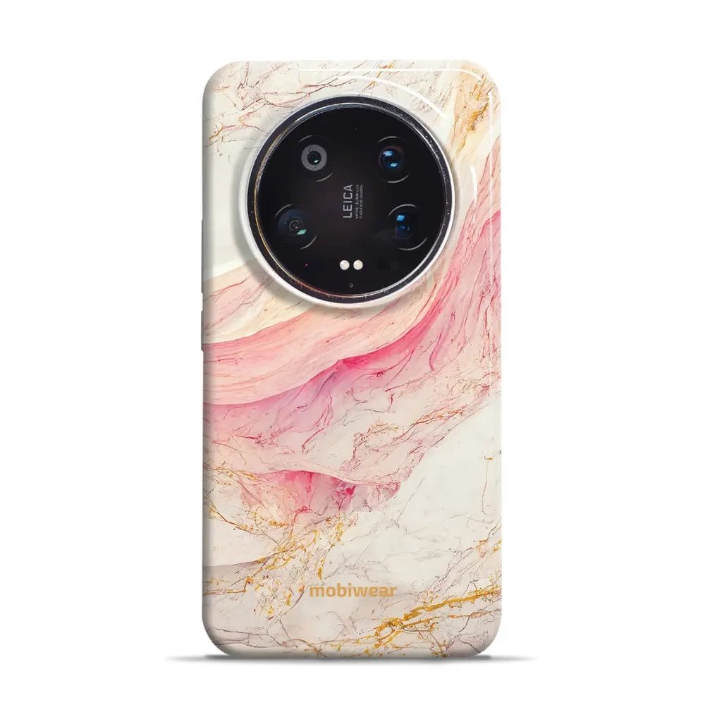 Odolný obal Mobiwear Elite Pro - Xiaomi 14 Ultra 5G - EP32E Růžový a zlatavý mramor