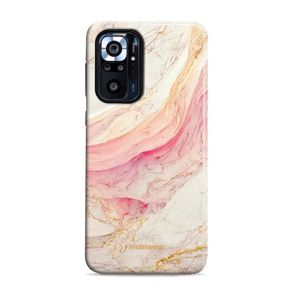 Odolný obal Mobiwear Elite Pro - Xiaomi Redmi Note 10 Pro - EP32E Růžový a zlatavý mramor