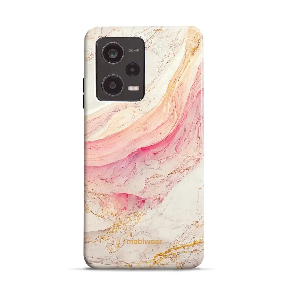 Odolný obal Mobiwear Elite Pro - Xiaomi Redmi Note 12 Pro 5G / Poco X5 Pro 5G - EP32E Růžový a zlatavý mramor