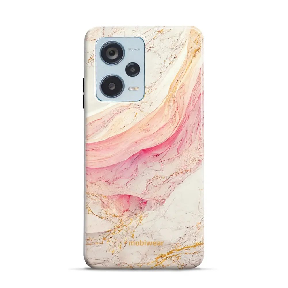 Odolný obal Mobiwear Elite Pro - Xiaomi Redmi Note 12 Pro Plus 5G - EP32E Růžový a zlatavý mramor