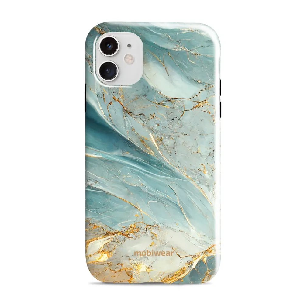 Odolný obal Mobiwear Elite Pro - Apple iPhone 11 - EP34E Zelenkavý a zlatavý mramor - VÝPRODEJ