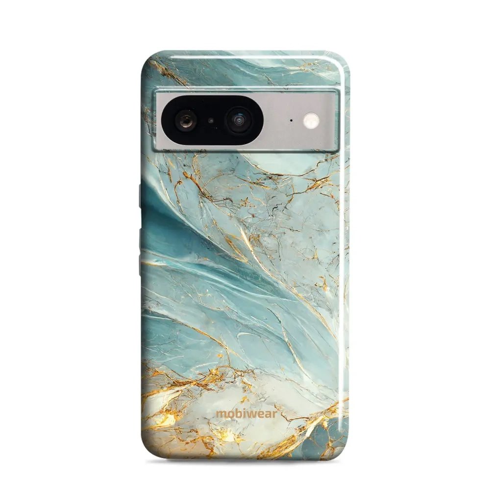 Odolný obal Mobiwear Elite Pro - Google Pixel 8 - EP34E Zelenkavý a zlatavý mramor