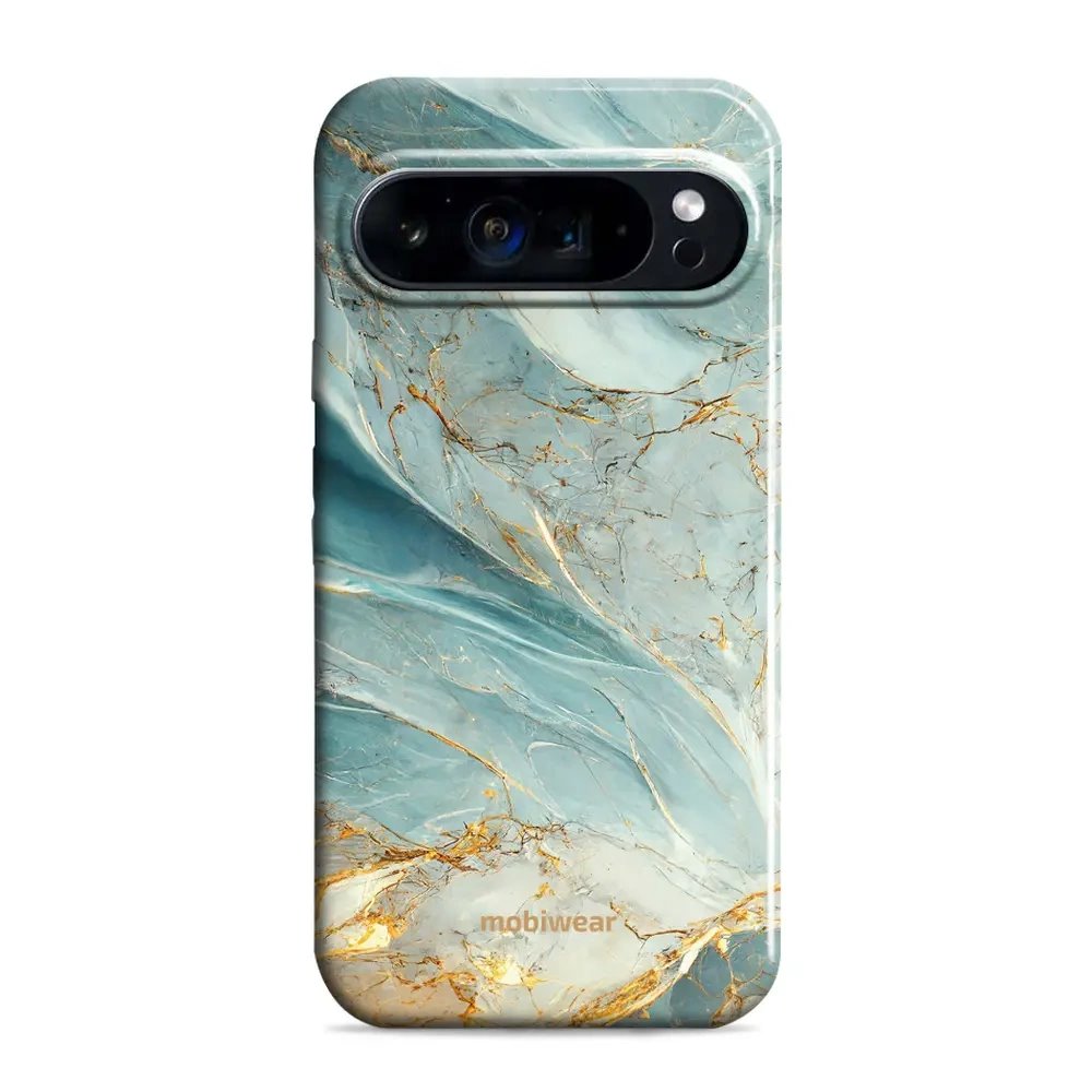 Odolný obal Mobiwear Elite Pro - Google Pixel 9 / 9 Pro - EP34E Zelenkavý a zlatavý mramor