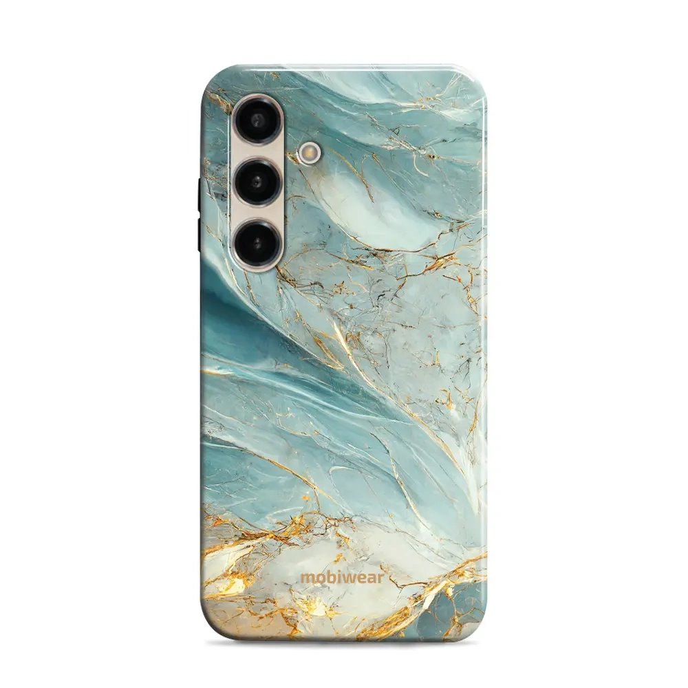 Odolný obal Mobiwear Elite Pro - Samsung Galaxy S24 - EP34E Zelenkavý a zlatavý mramor