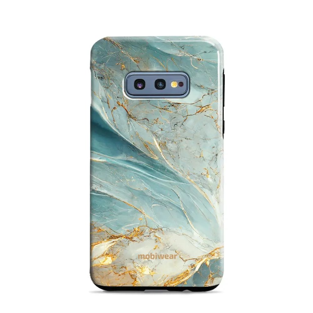 Odolný obal Mobiwear Elite Pro - Samsung Galaxy S10e - EP34E Zelenkavý a zlatavý mramor