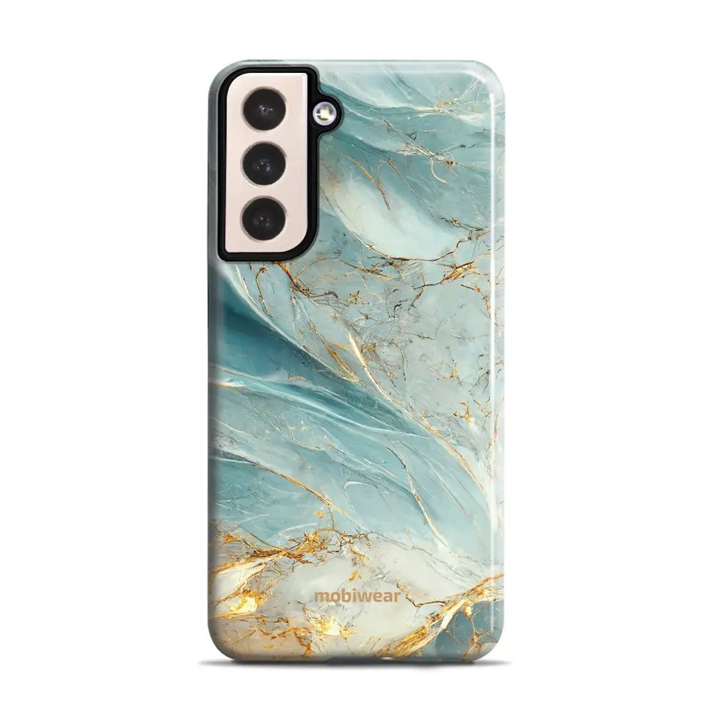 Odolný obal Mobiwear Elite Pro - Samsung Galaxy S21 Plus - EP34E Zelenkavý a zlatavý mramor