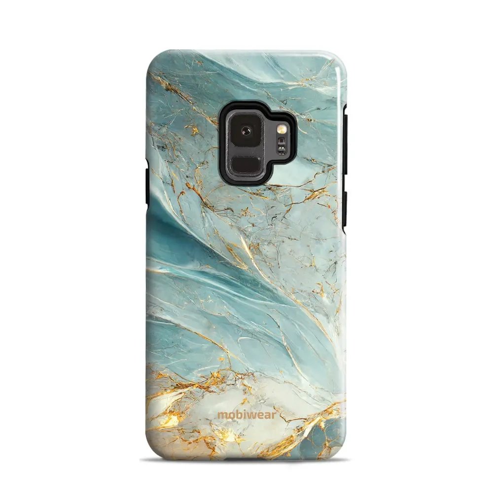 Odolný obal Mobiwear Elite Pro - Samsung Galaxy S9 - EP34E Zelenkavý a zlatavý mramor