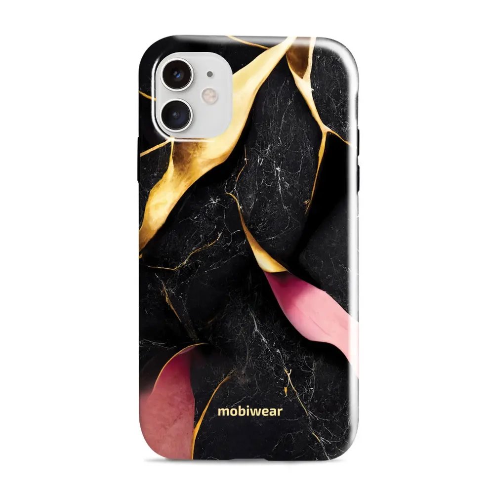 Odolný obal Mobiwear Elite Pro - Apple iPhone 11 - EP35E Černý a zlatavý mramor
