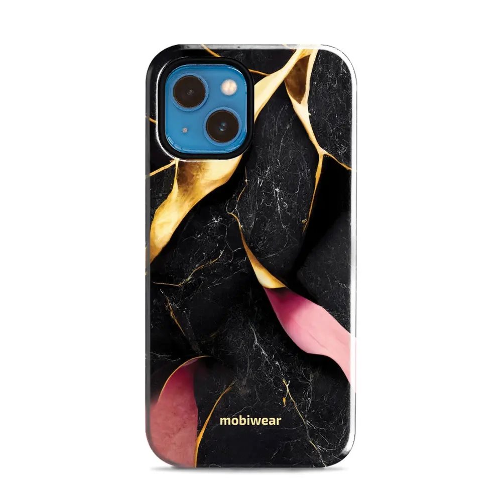 Odolný obal Mobiwear Elite Pro - Apple iPhone 13 Mini - EP35E Černý a zlatavý mramor