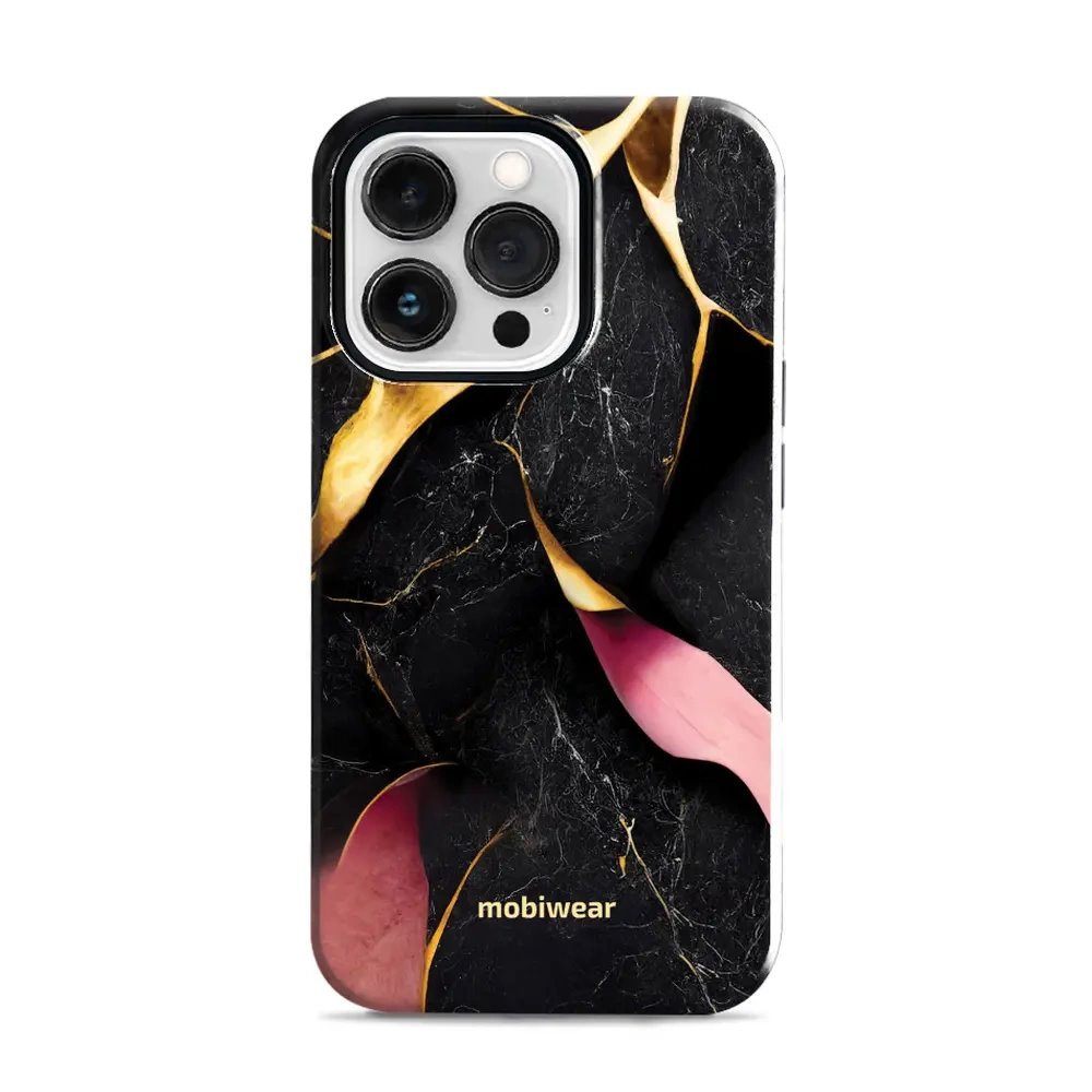 Odolný obal Mobiwear Elite Pro - Apple iPhone 13 Pro - EP35E Černý a zlatavý mramor