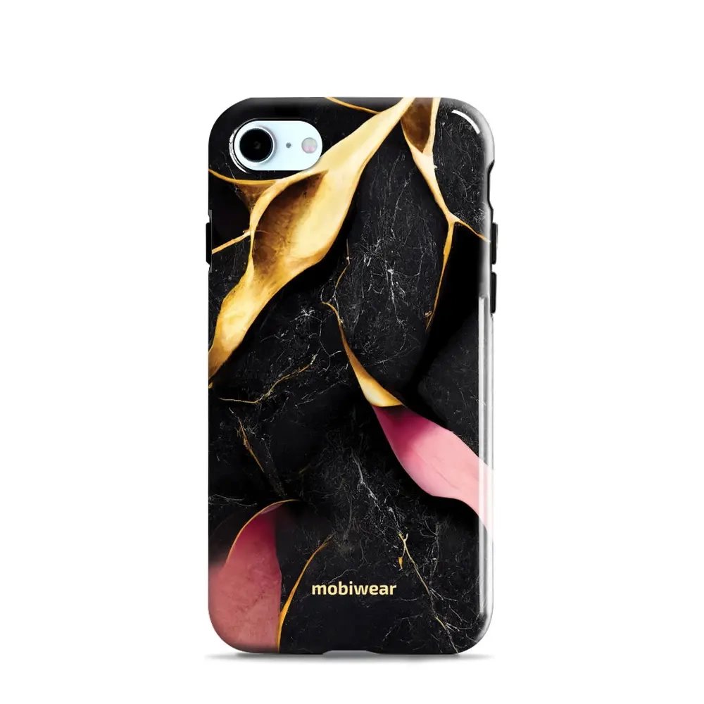 Odolný obal Mobiwear Elite Pro - Apple iPhone 7 / 8 / SE 2020 / SE 2022 - EP35E Černý a zlatavý mramor