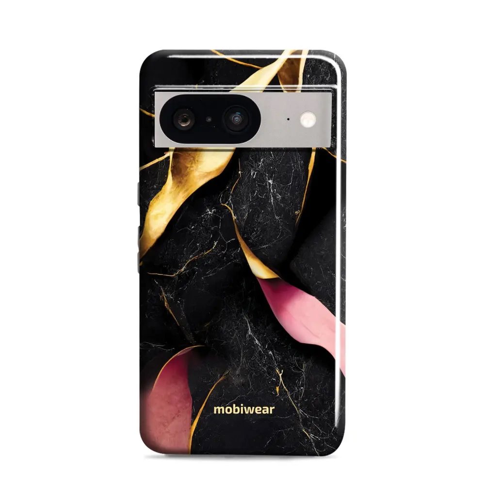 Odolný obal Mobiwear Elite Pro - Google Pixel 8 - EP35E Černý a zlatavý mramor