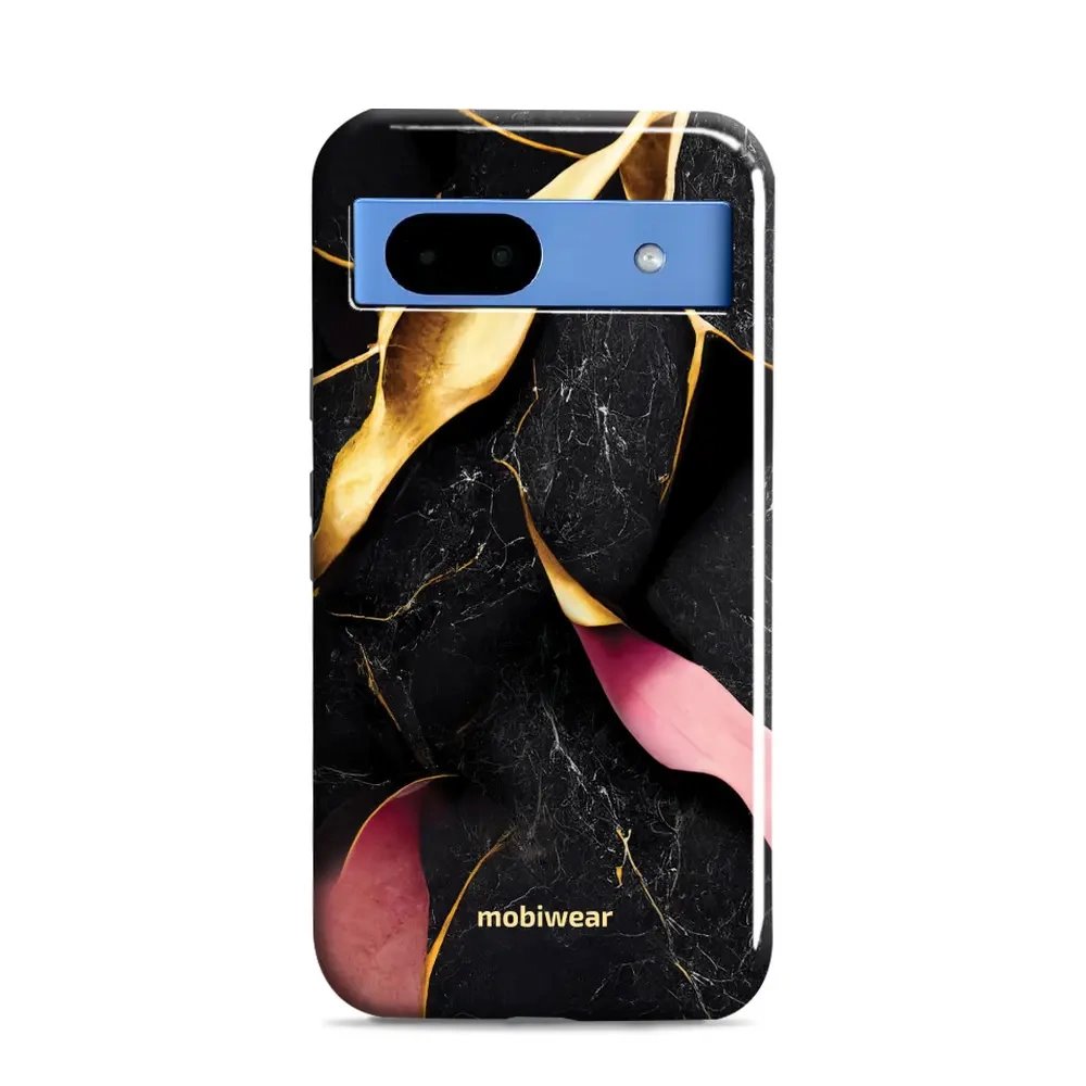 Odolný obal Mobiwear Elite Pro - Google Pixel 8A - EP35E Černý a zlatavý mramor
