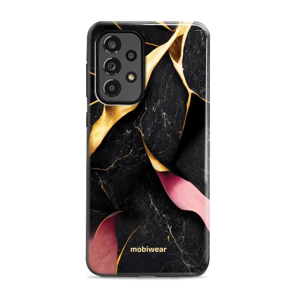 Odolný obal Mobiwear Elite Pro - Samsung Galaxy A33 5G - EP35E Černý a zlatavý mramor