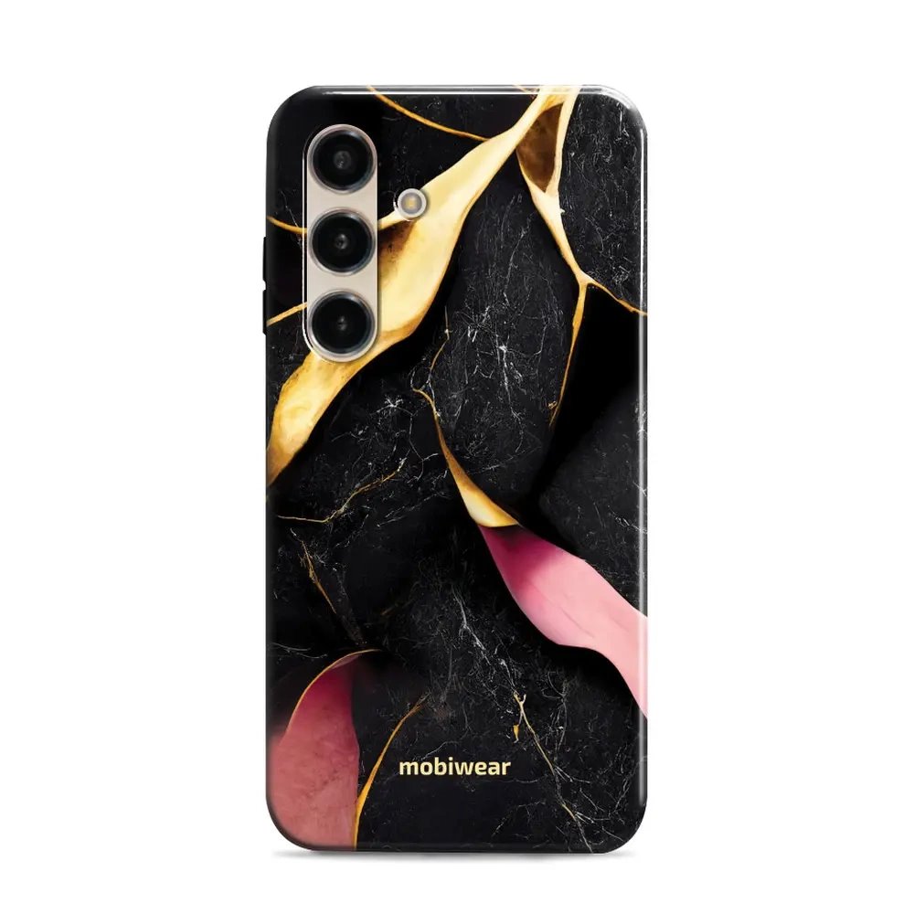 Odolný obal Mobiwear Elite Pro - Samsung Galaxy S24 - EP35E Černý a zlatavý mramor