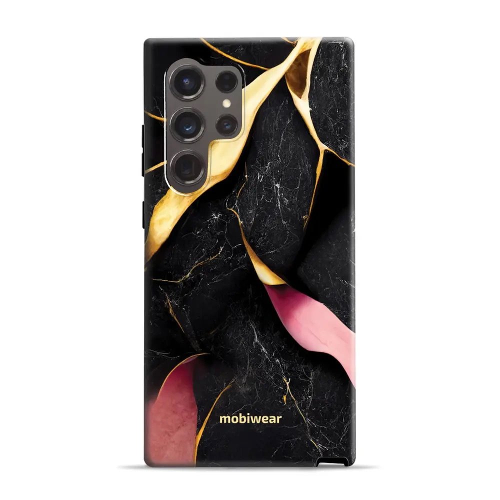 Odolný obal Mobiwear Elite Pro - Samsung Galaxy S24 Ultra - EP35E Černý a zlatavý mramor