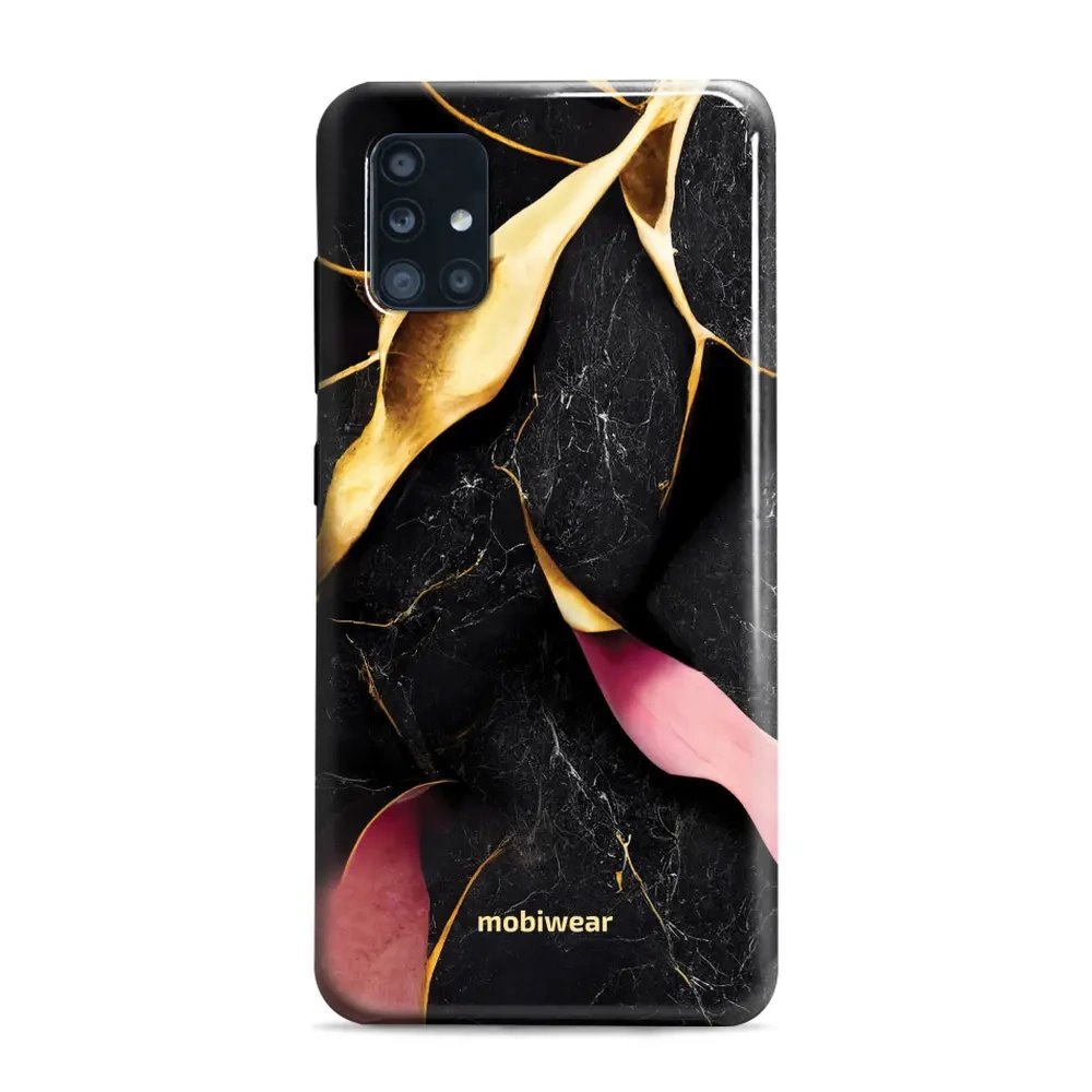 Odolný obal Mobiwear Elite Pro - Samsung Galaxy A71 - EP35E Černý a zlatavý mramor