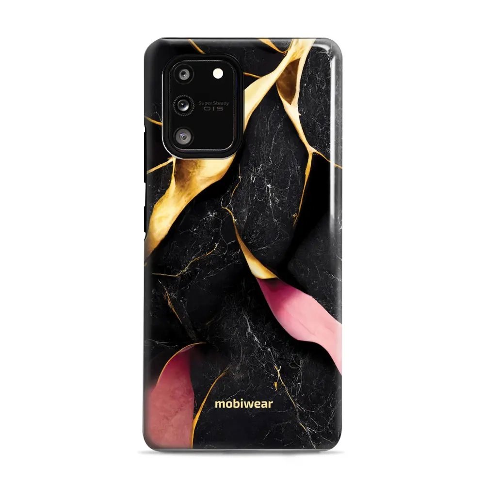Odolný obal Mobiwear Elite Pro - Samsung Galaxy S10 Lite - EP35E Černý a zlatavý mramor