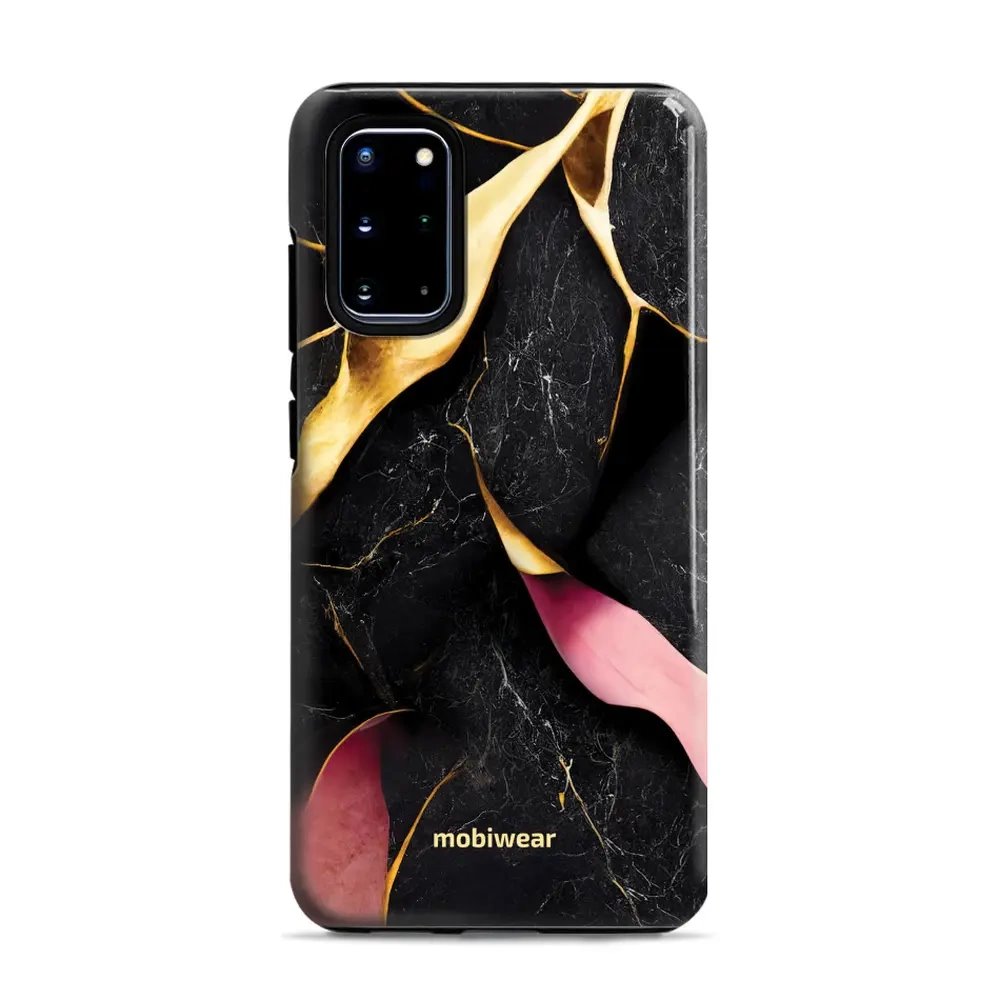 Odolný obal Mobiwear Elite Pro - Samsung Galaxy S20 Plus - EP35E Černý a zlatavý mramor