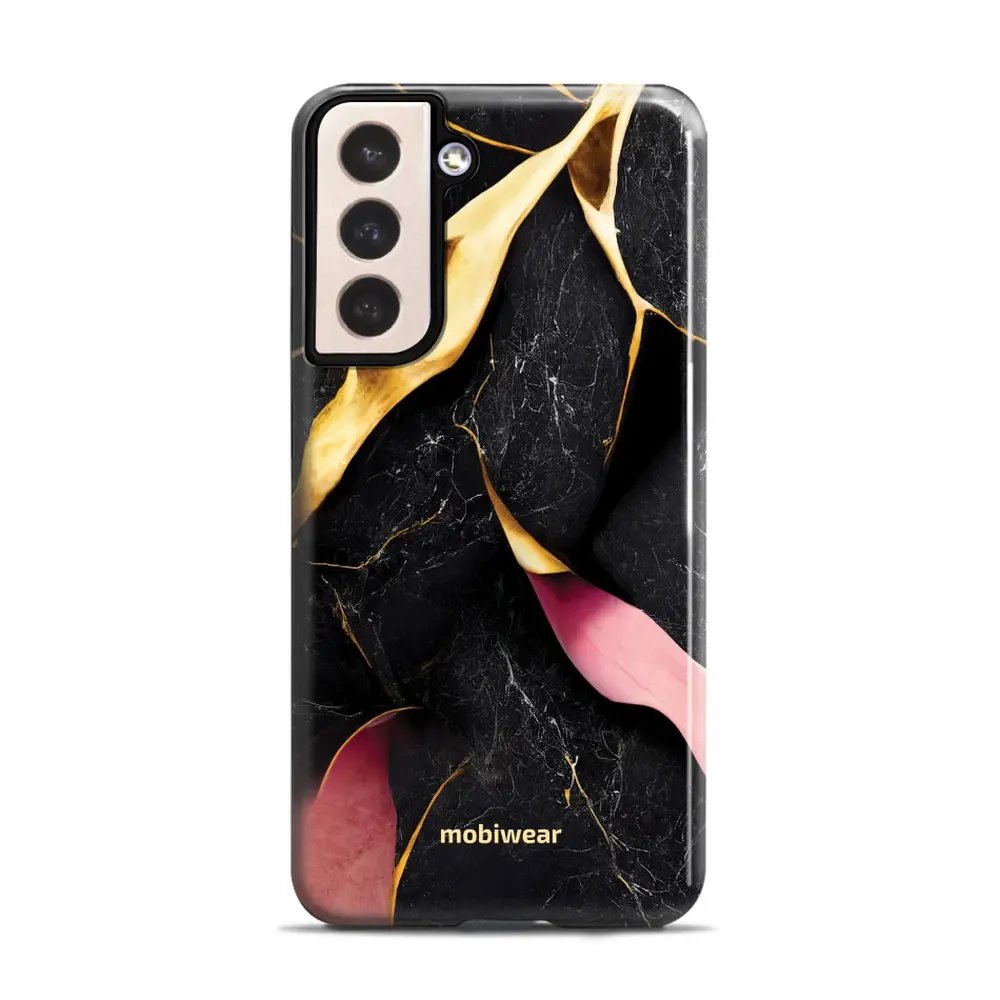 Odolný obal Mobiwear Elite Pro - Samsung Galaxy S21 Plus - EP35E Černý a zlatavý mramor