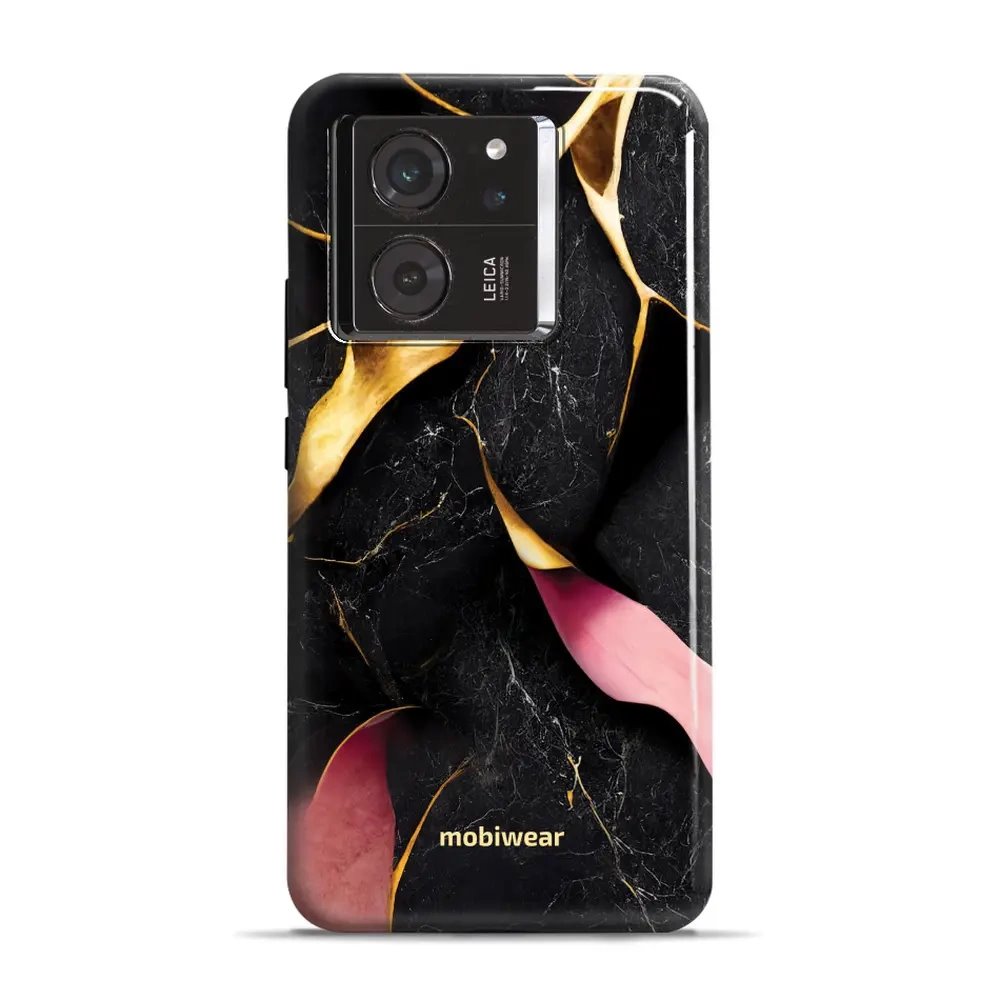 Odolný obal Mobiwear Elite Pro - Xiaomi 13T / 13T Pro - EP35E Černý a zlatavý mramor