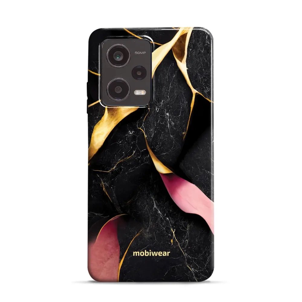 Odolný obal Mobiwear Elite Pro - Xiaomi Redmi Note 12 Pro 5G / Poco X5 Pro 5G - EP35E Černý a zlatavý mramor