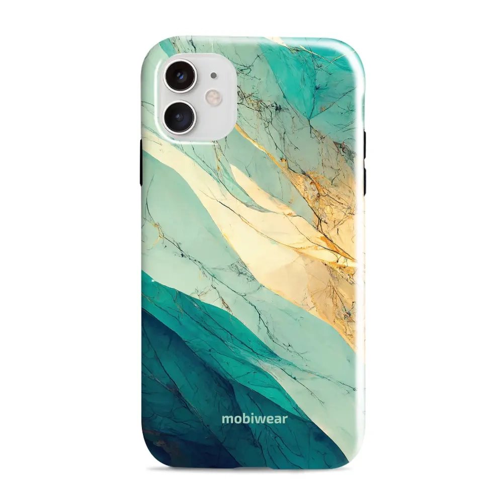 Odolný obal Mobiwear Elite Pro - Apple iPhone 11 - EP37E Zlatavý a zelenkavý mramor