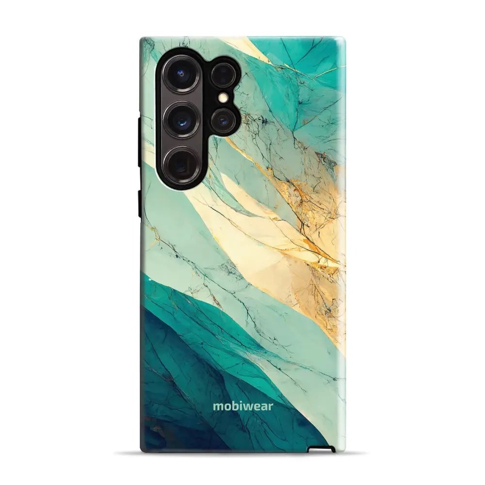 Odolný obal Mobiwear Elite Pro - Samsung Galaxy S23 Ultra - EP37E Zlatavý a zelenkavý mramor