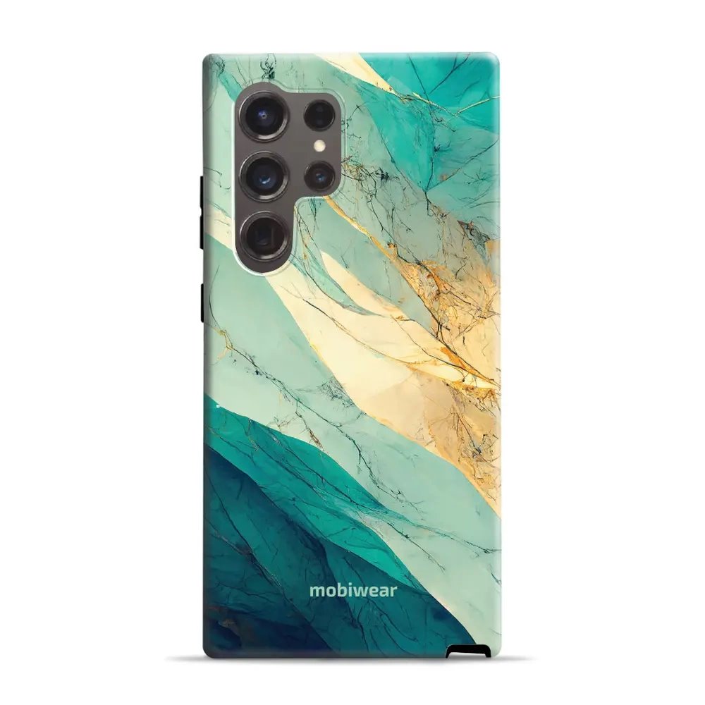 Odolný obal Mobiwear Elite Pro - Samsung Galaxy S24 Ultra - EP37E Zlatavý a zelenkavý mramor