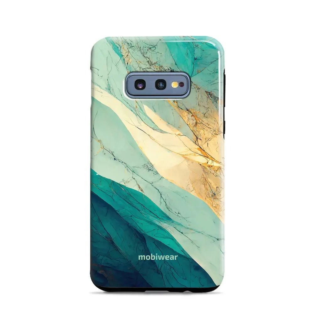 Odolný obal Mobiwear Elite Pro - Samsung Galaxy S10e - EP37E Zlatavý a zelenkavý mramor