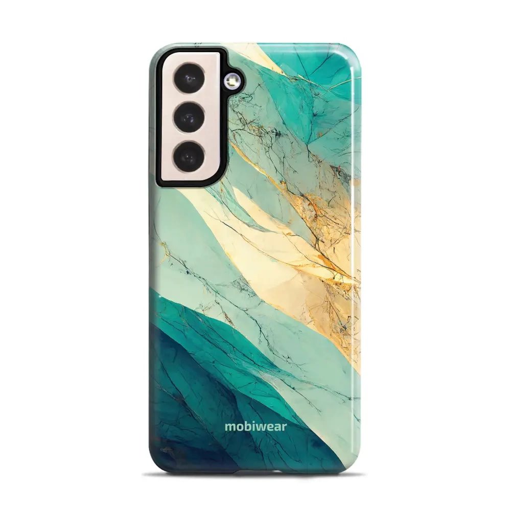 Odolný obal Mobiwear Elite Pro - Samsung Galaxy S21 Plus - EP37E Zlatavý a zelenkavý mramor