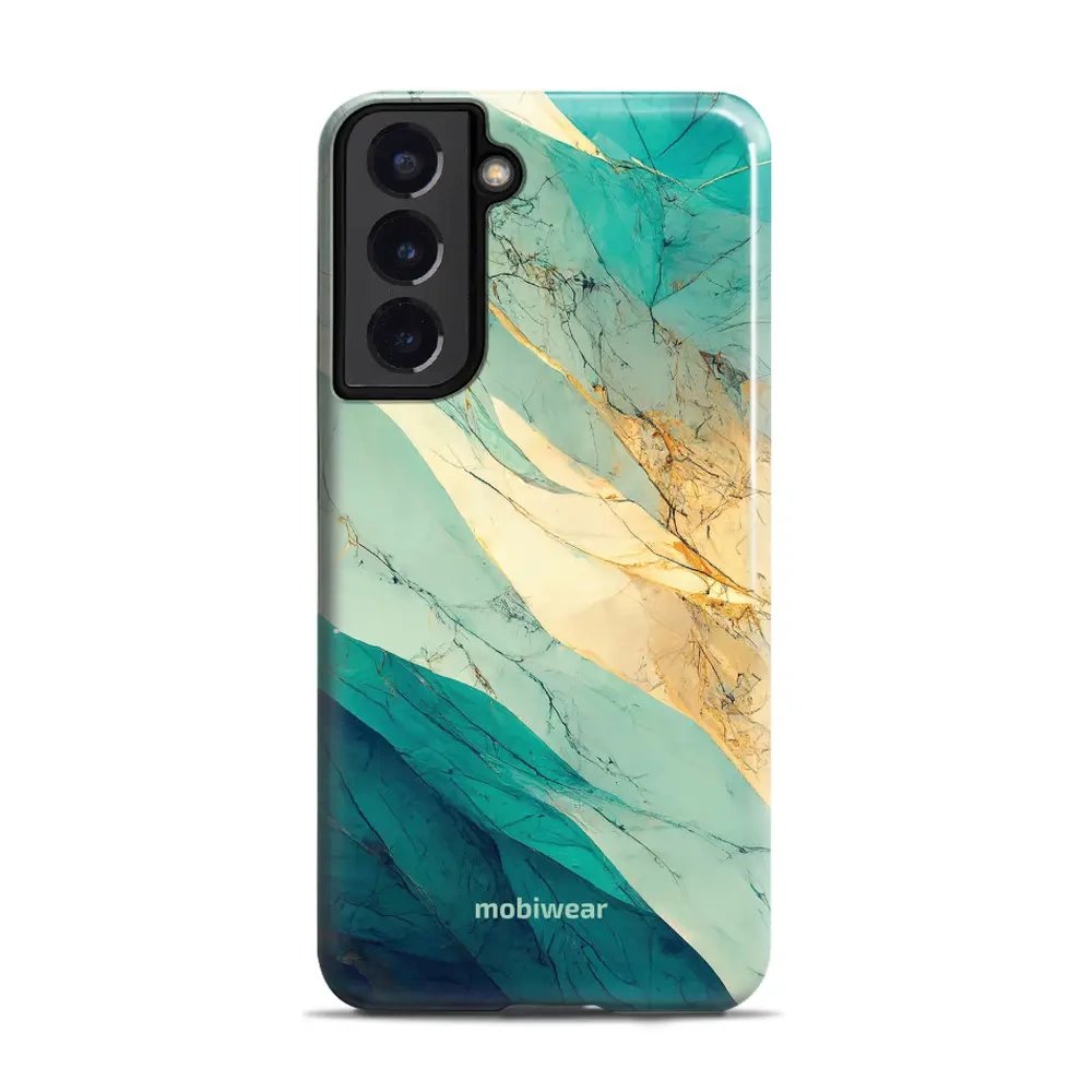 Odolný obal Mobiwear Elite Pro - Samsung Galaxy S22 Plus - EP37E Zlatavý a zelenkavý mramor