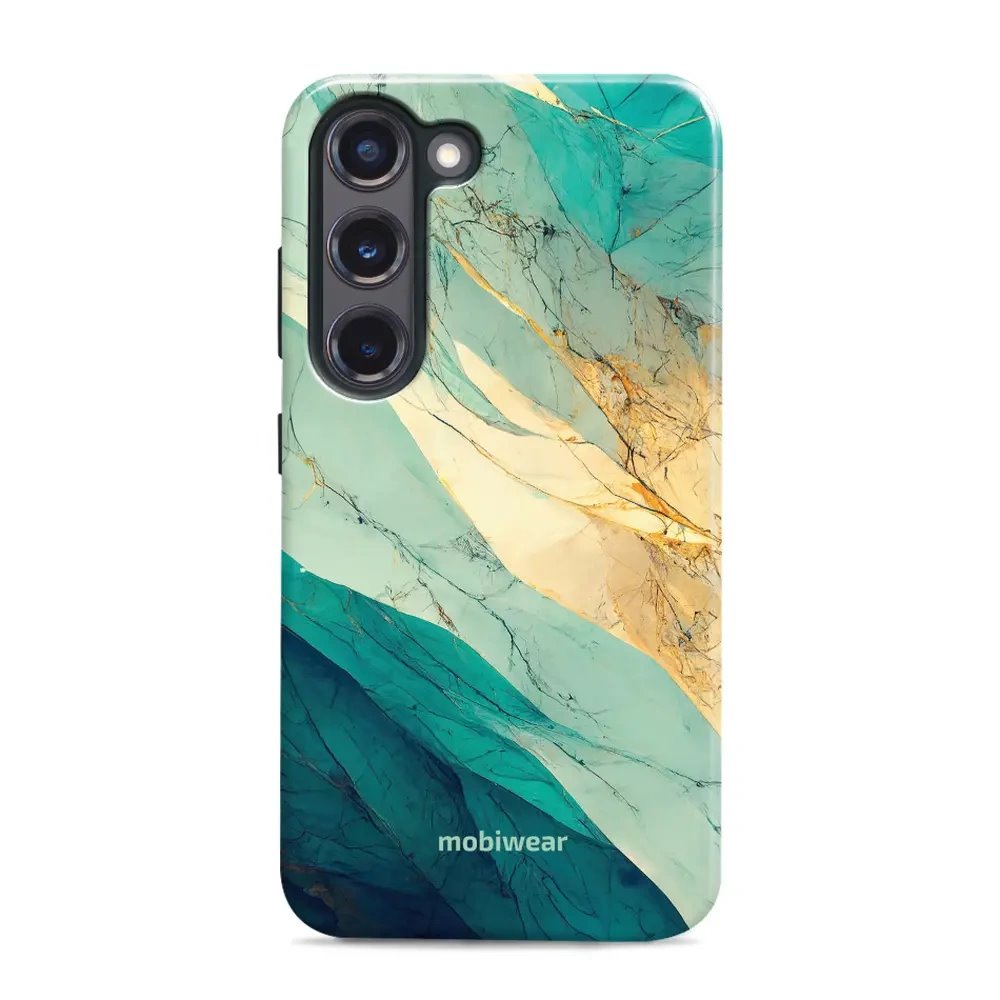Odolný obal Mobiwear Elite Pro - Samsung Galaxy S23 Plus - EP37E Zlatavý a zelenkavý mramor