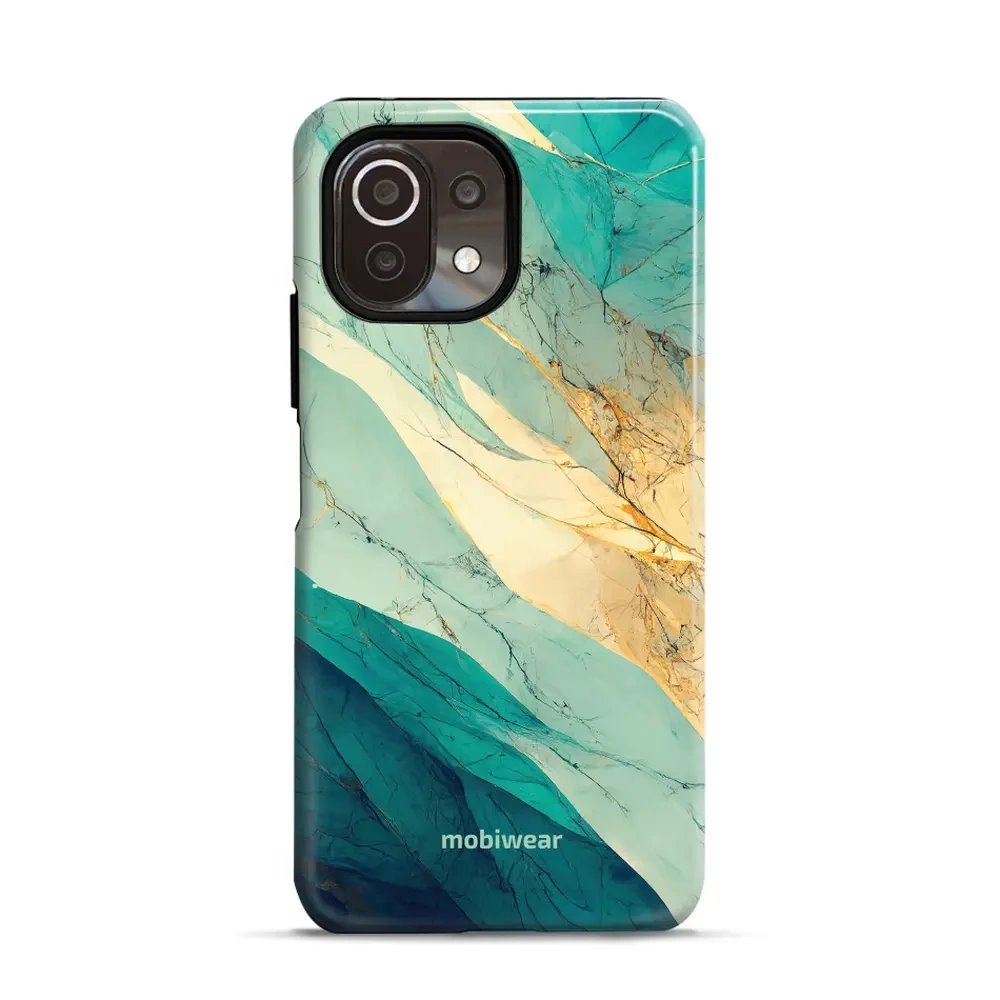 Odolný obal Mobiwear Elite Pro - Xiaomi 11 Lite 5G NE / Xiaomi Mi 11 Lite - EP37E Zlatavý a zelenkavý mramor