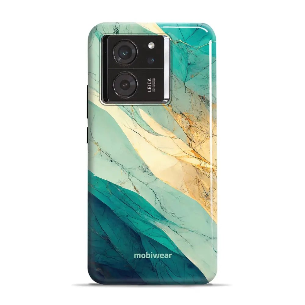 Odolný obal Mobiwear Elite Pro - Xiaomi 13T / 13T Pro - EP37E Zlatavý a zelenkavý mramor