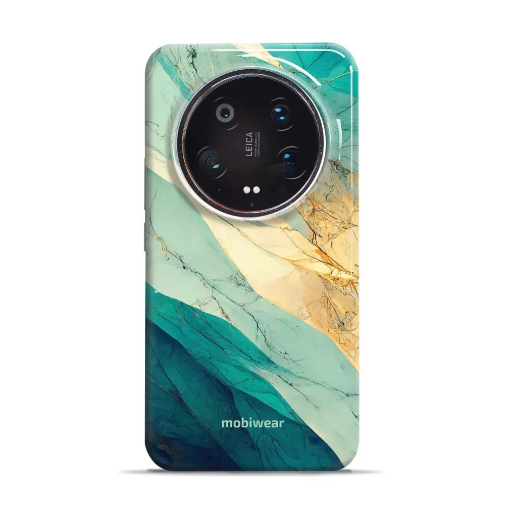 Odolný obal Mobiwear Elite Pro - Xiaomi 14 Ultra 5G - EP37E Zlatavý a zelenkavý mramor