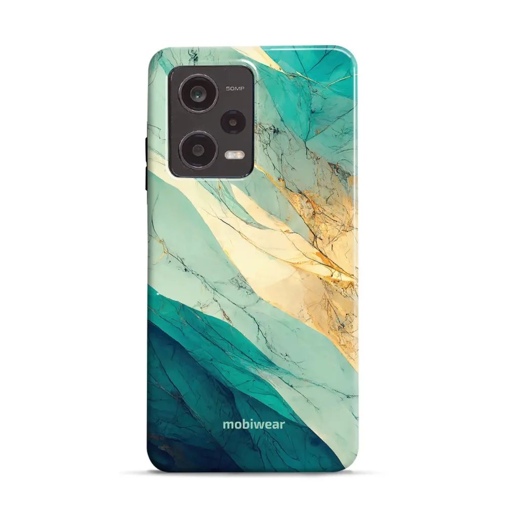 Odolný obal Mobiwear Elite Pro - Xiaomi Redmi Note 12 Pro 5G / Poco X5 Pro 5G - EP37E Zlatavý a zelenkavý mramor