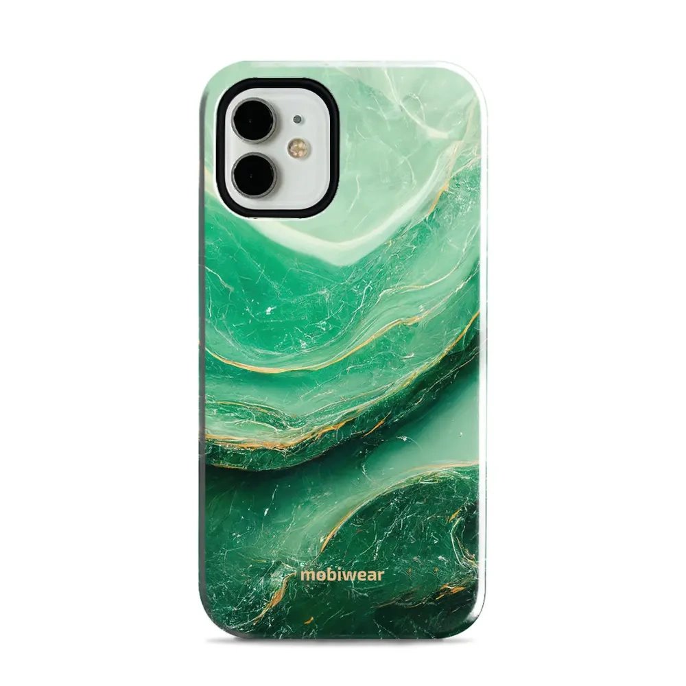 Odolný obal Mobiwear Elite Pro - Apple iPhone 12 Mini - EP38E Zelený mramor