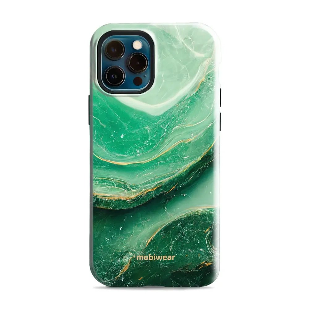 Odolný obal Mobiwear Elite Pro - Apple iPhone 12 / 12 Pro - EP38E Zelený mramor