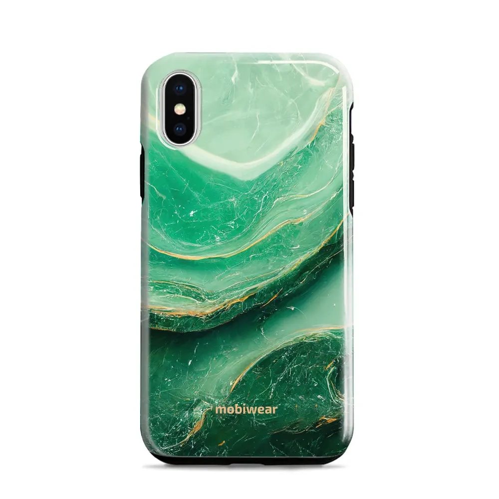 Odolný obal Mobiwear Elite Pro - Apple iPhone X / XS - EP38E Zelený mramor