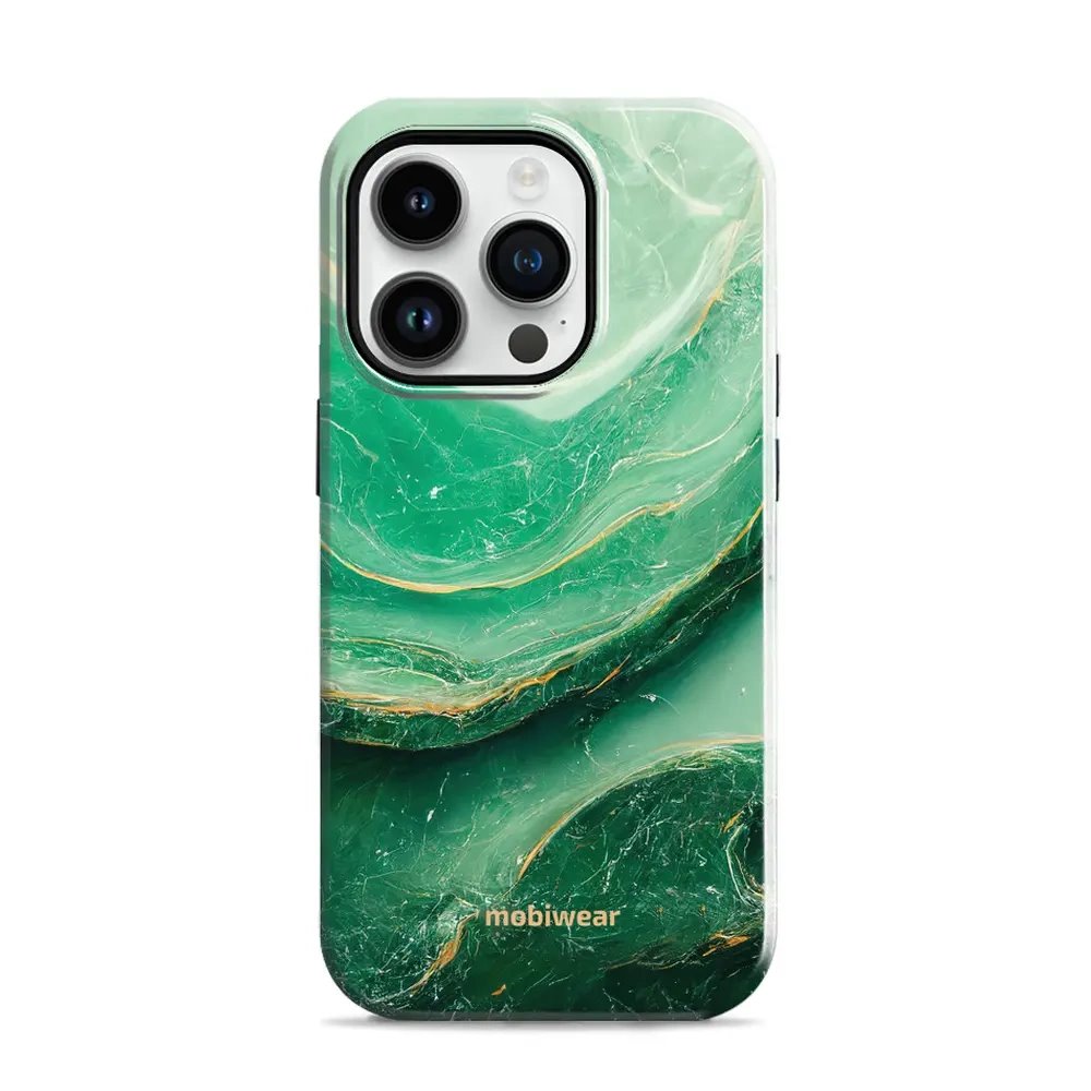 Odolný obal Mobiwear Elite Pro - Apple iPhone 14 Pro - EP38E Zelený mramor