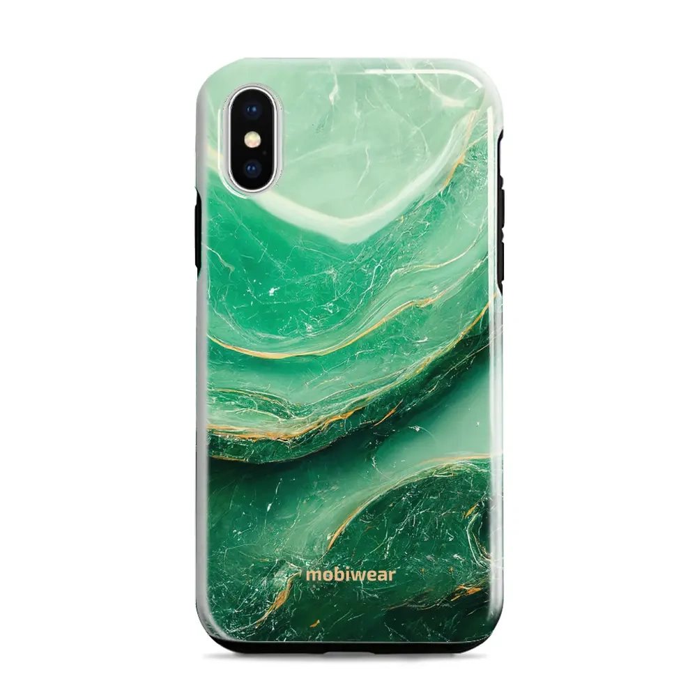 Odolný obal Mobiwear Elite Pro - Apple iPhone XR - EP38E Zelený mramor