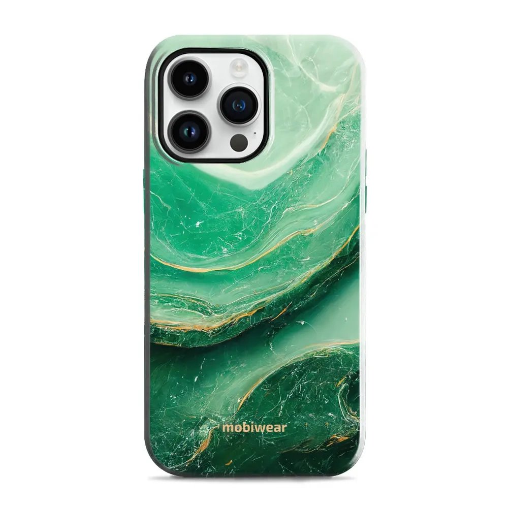 Odolný obal Mobiwear Elite Pro - Apple iPhone 14 Pro Max - EP38E Zelený mramor