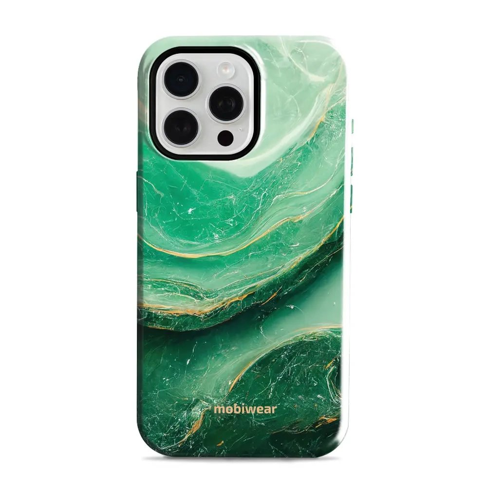 Odolný obal Mobiwear Elite Pro - Apple iPhone 15 Pro Max - EP38E Zelený mramor